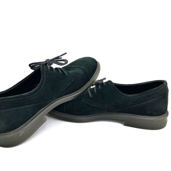 Calvin Klein Upton Men's US 9.5 Black Suede Stitch Oxfords shoes Cap Toe 34F0582 - Picture 7 of 10